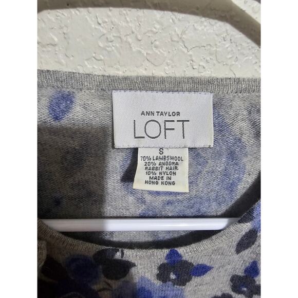 Ann Taylor Loft Tank Cardigan Scarf Size Small Lambswool Angora Rabbit Hair - Picture 11 of 12